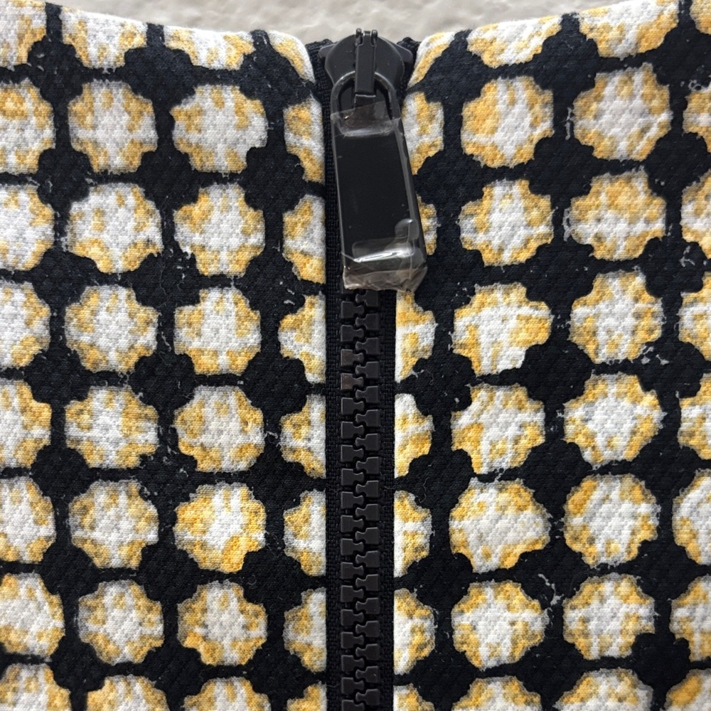 Vintage Carlisle Black and yellow Patterned Midi Dress - Picture 8 of 8
